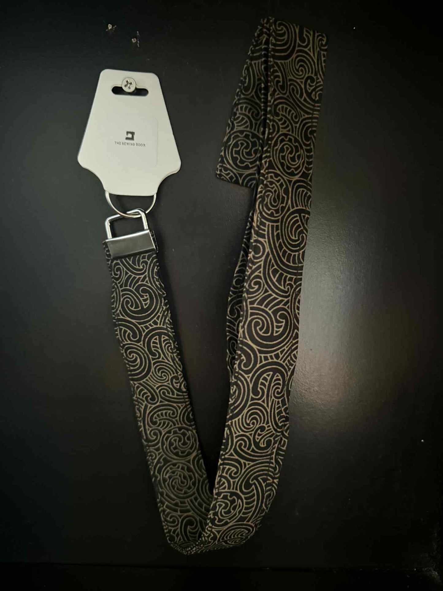 Black Koru Lanyard