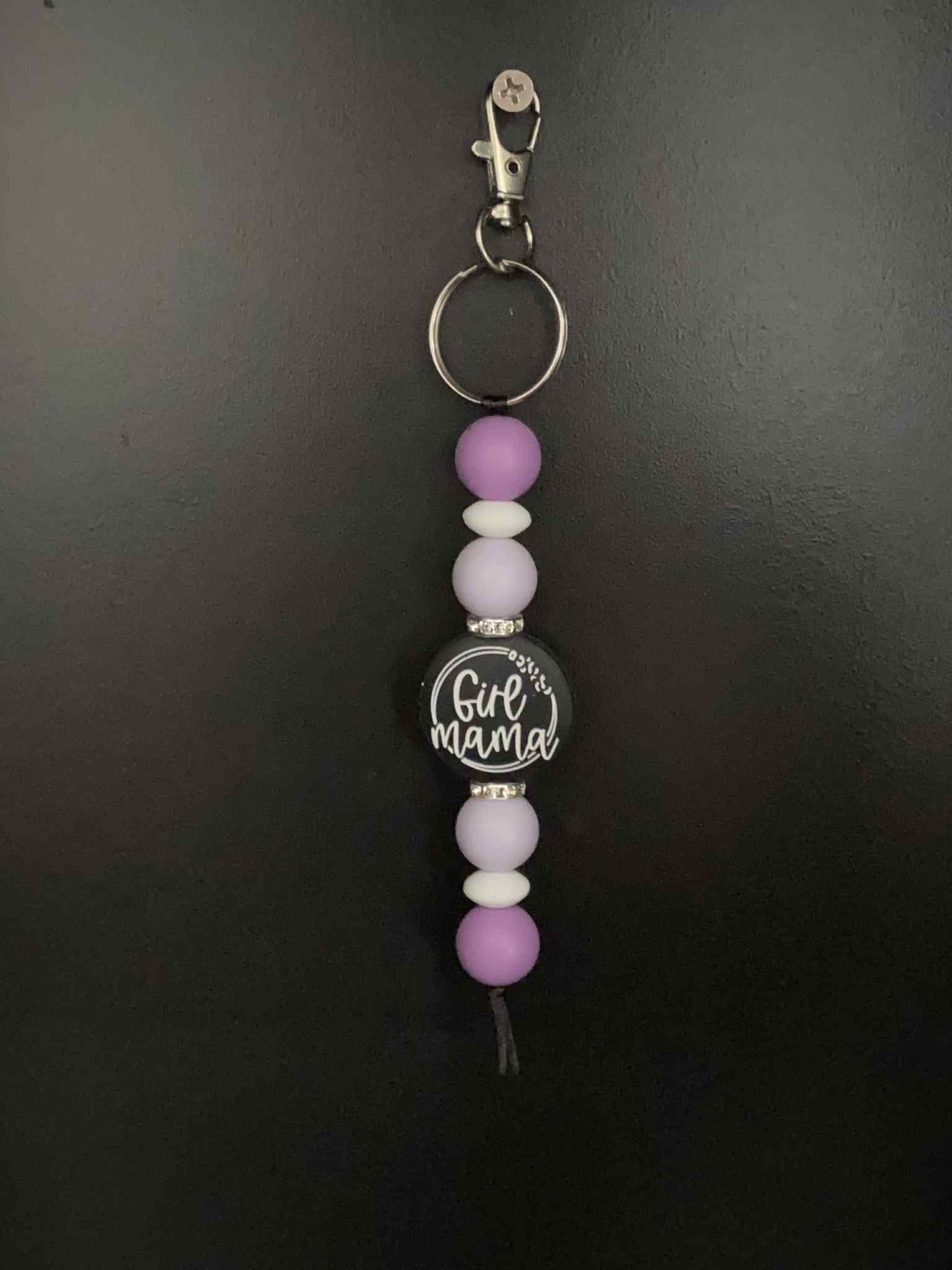 Girl Mama Keyring - Purple