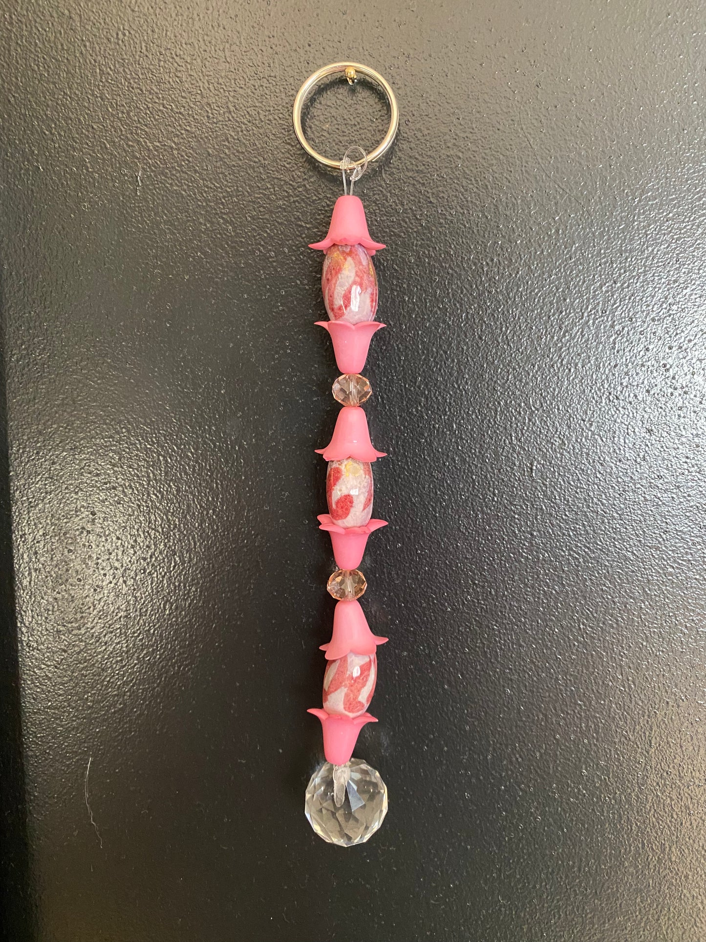 #2 Pink Flower Mini Suncatcher/Car Charm