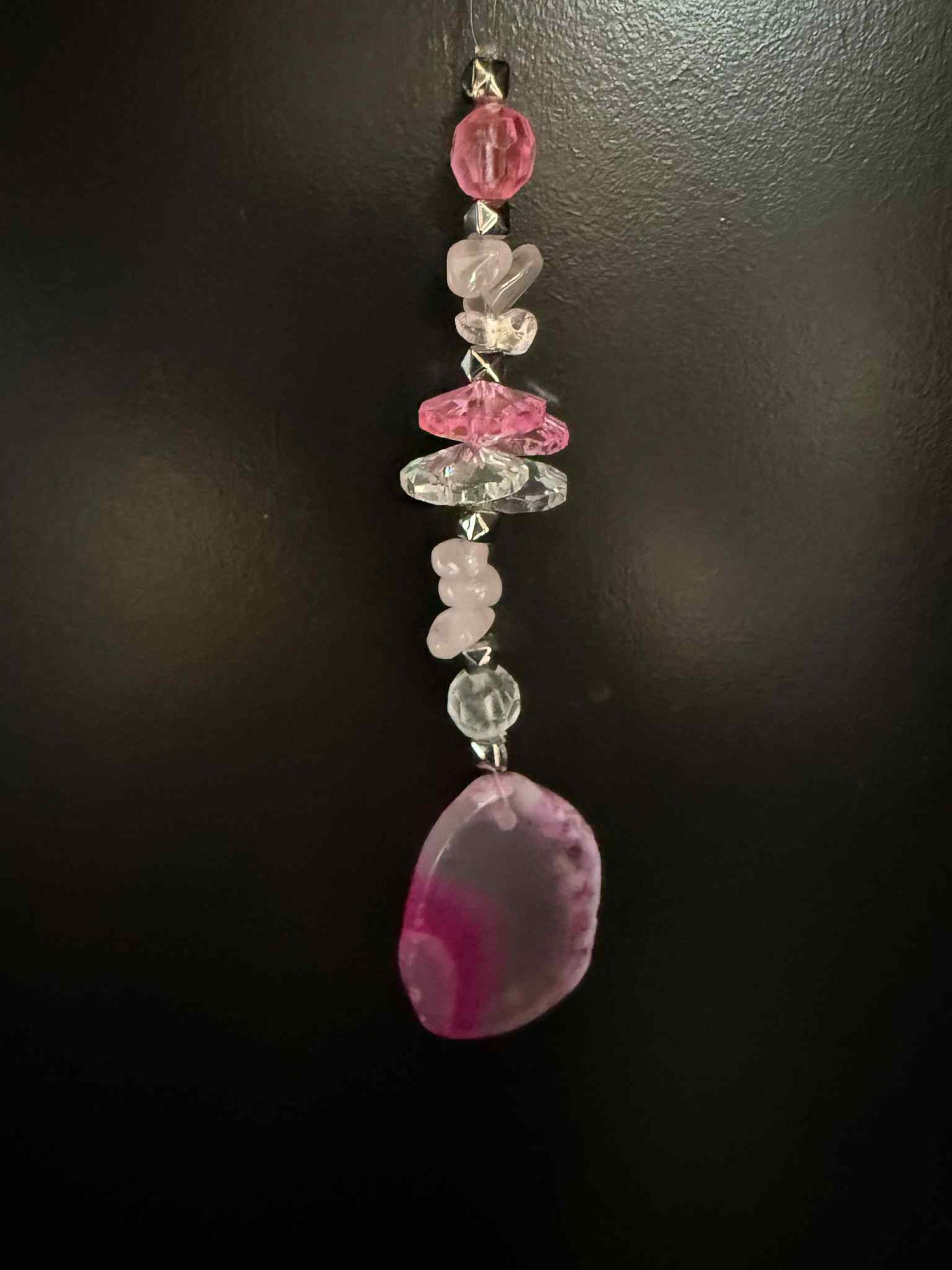Light Pink Geode Suncatcher