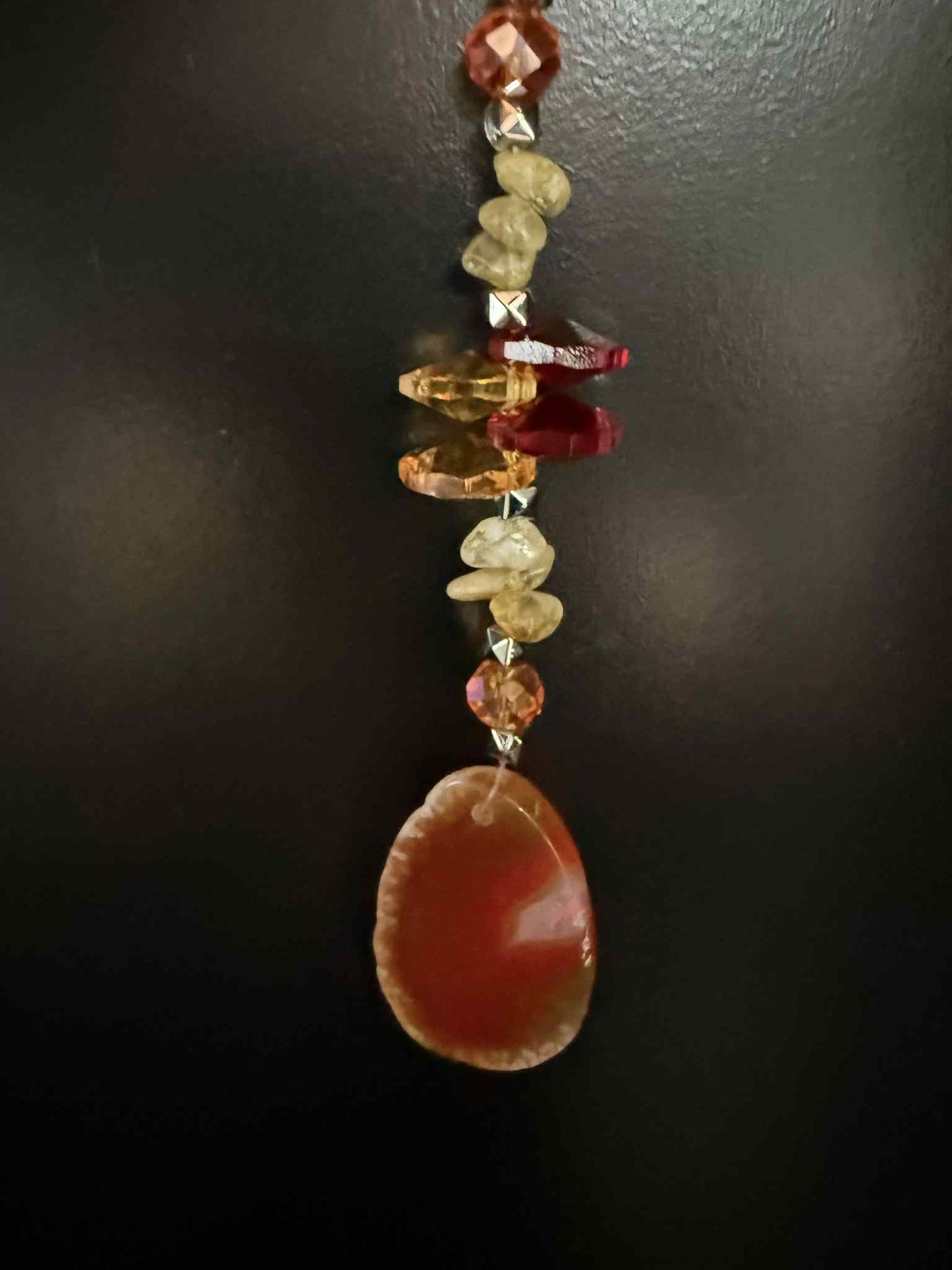 Orange Geode Suncatcher