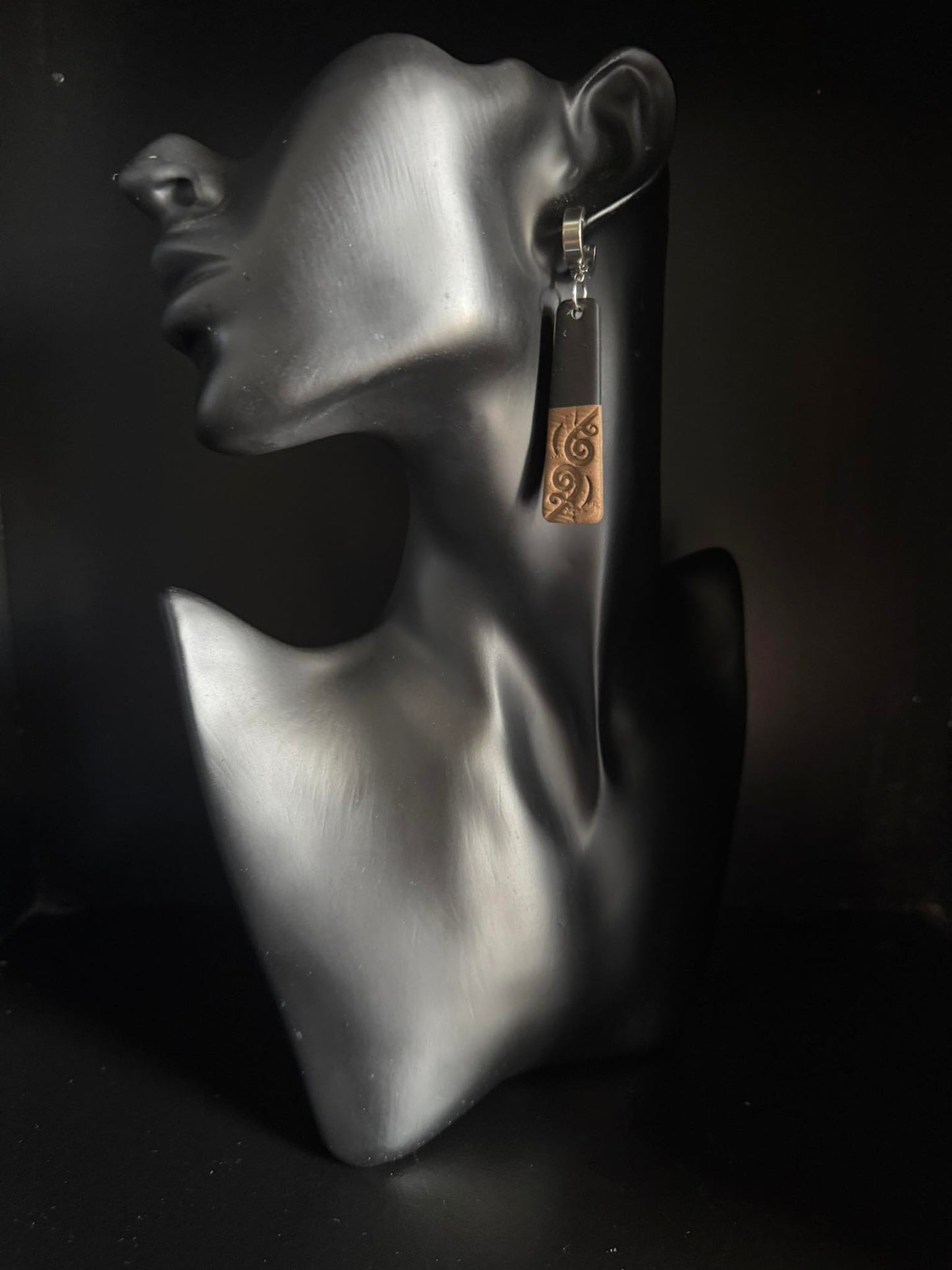 Black Wooden Earrings