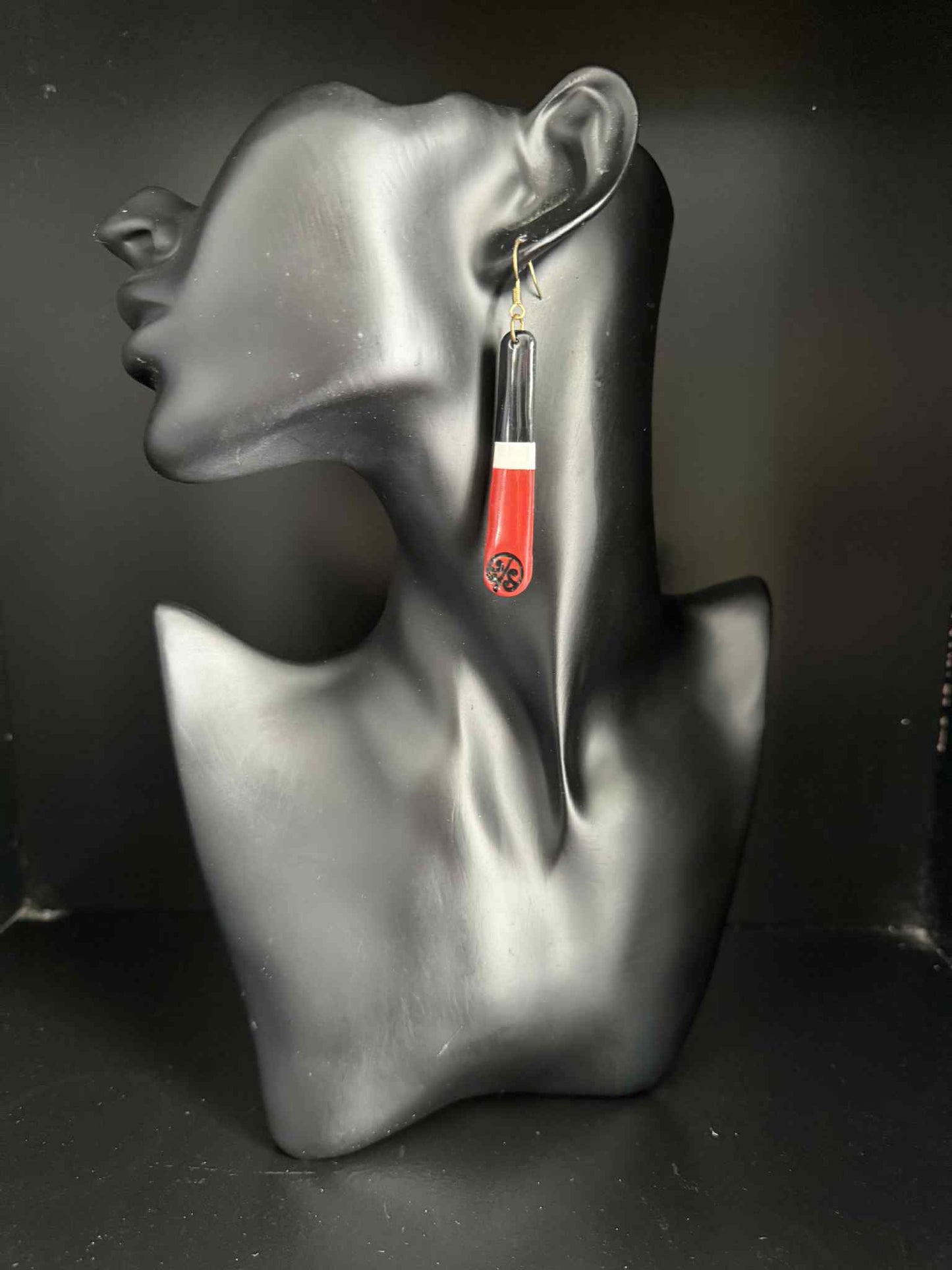 Long Tino Rangatiratanga Flag Inspired Earrings