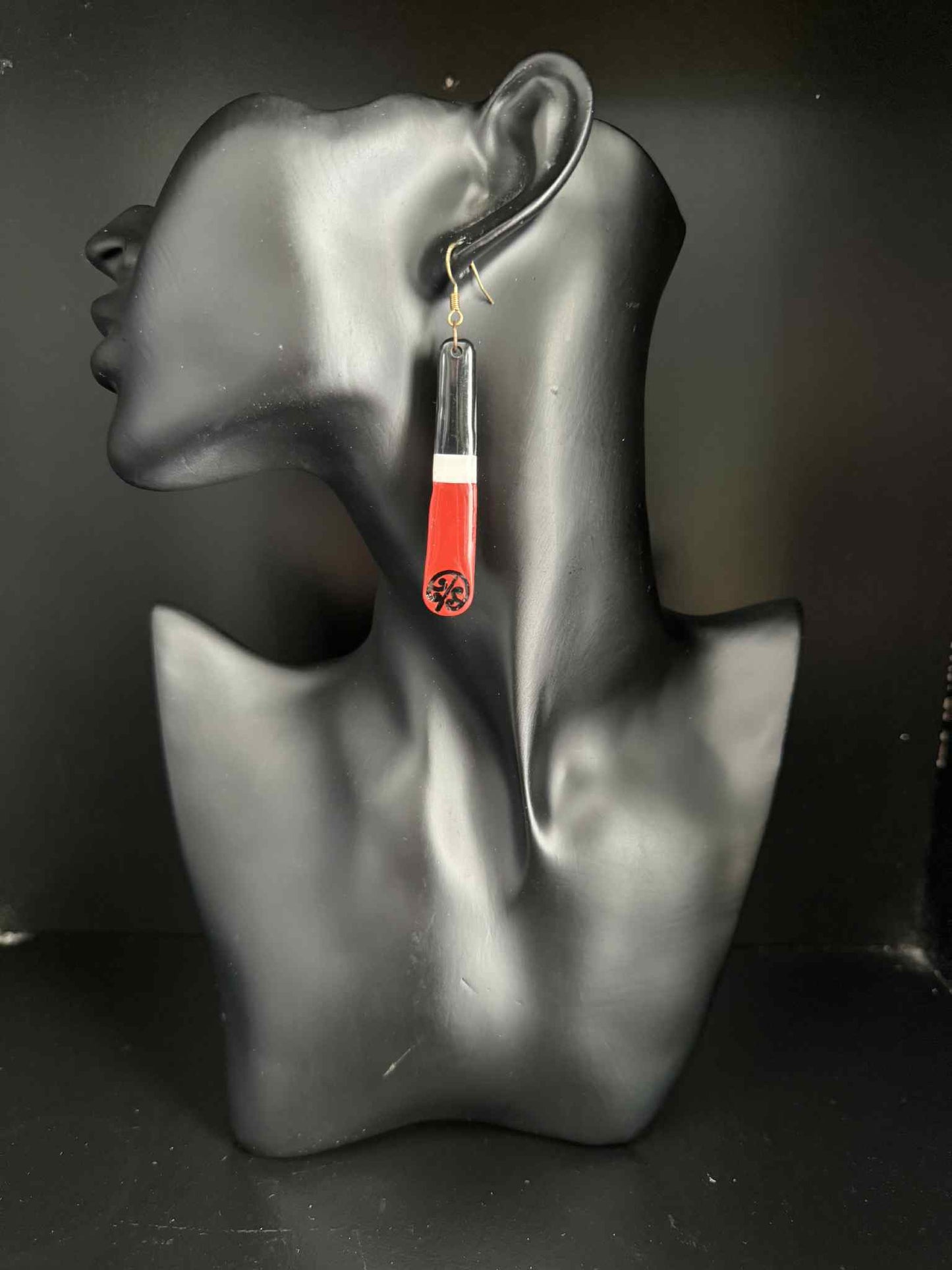 Long Tino Rangatiratanga Flag Inspired Earrings