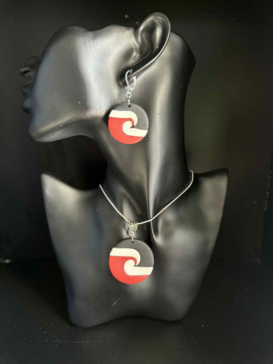 Round Tino Rangatiratanga Flag Jewellery Sets