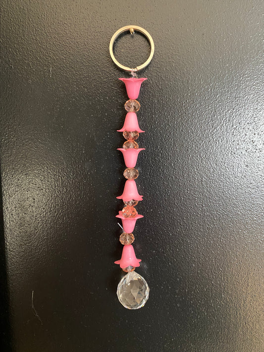 #5 Pink Flower Mini Suncatcher/Car Charm