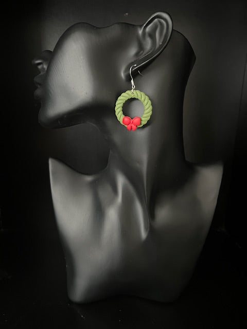 Christmas Wreath Earrings