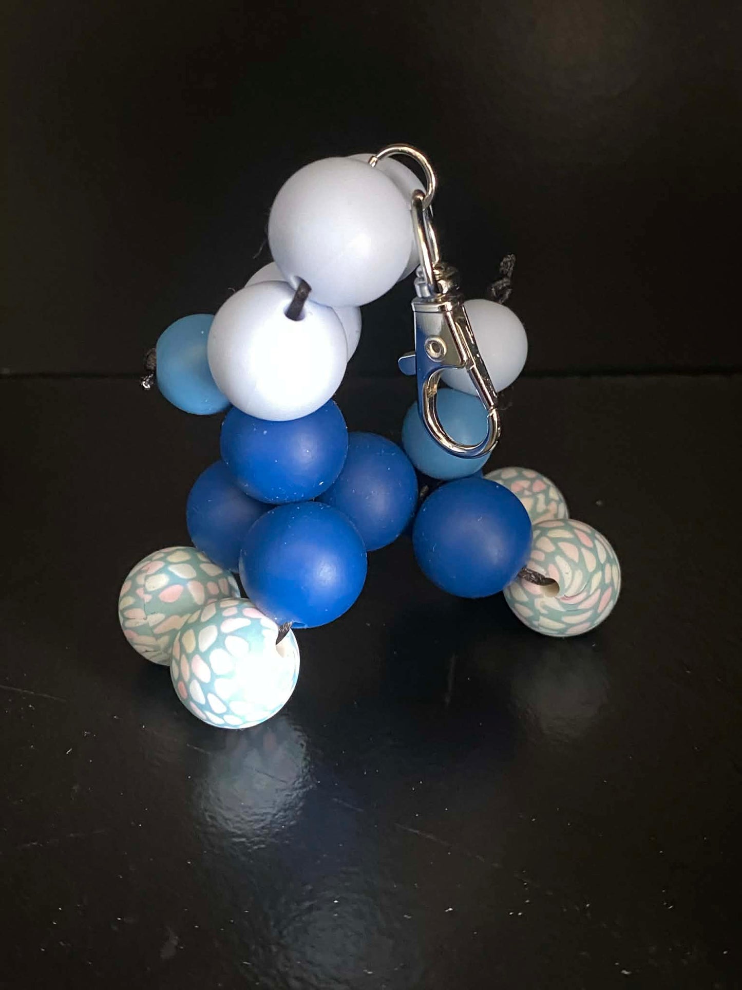 Blue Balloon Dog Keyring