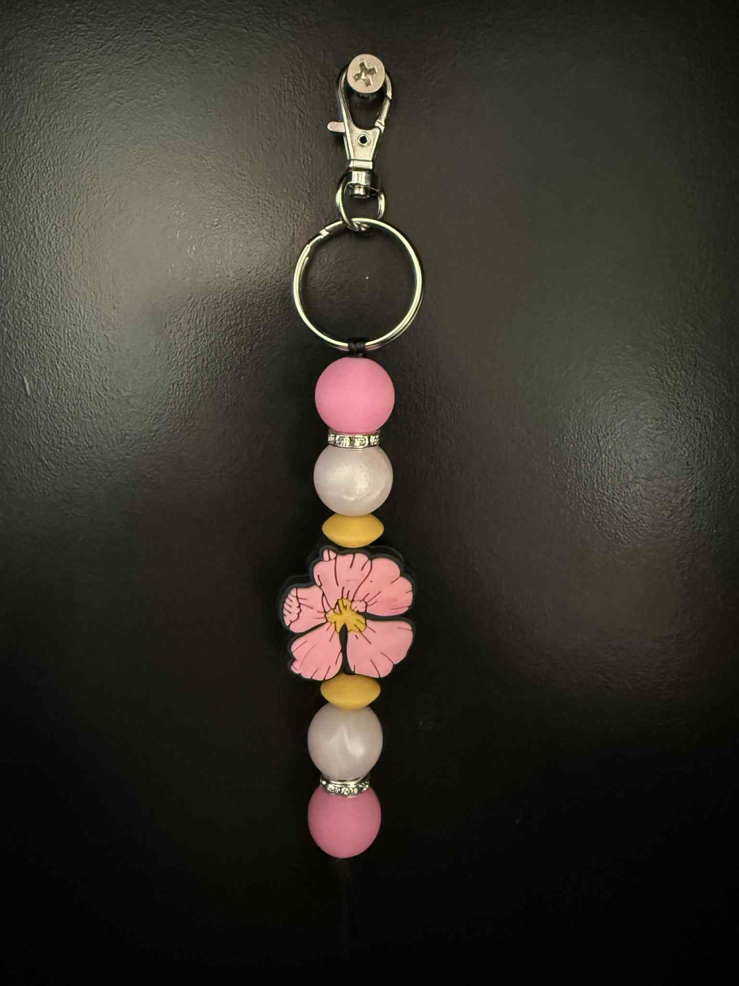 #15 Pink Flower Keyring