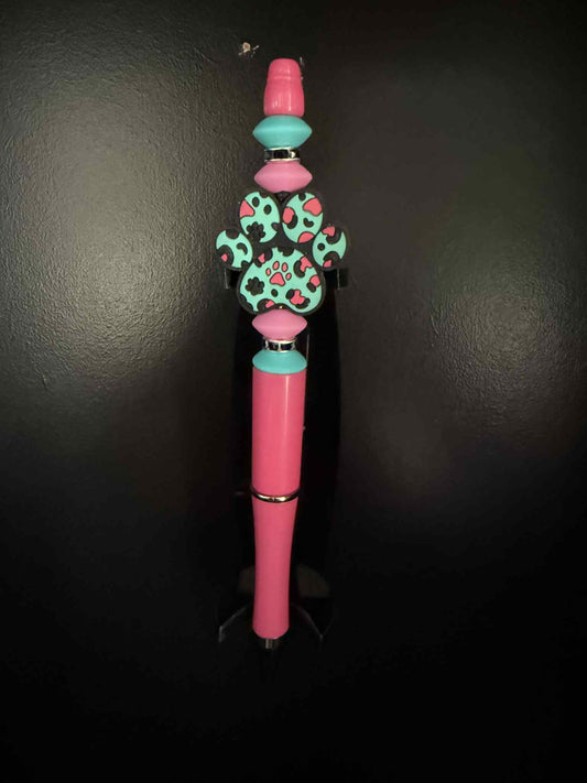 #18 Paw Print Pink Pen