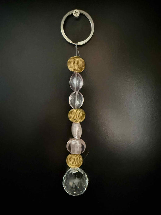 #5 Pink & Gold Mini Suncatcher/Car Charm