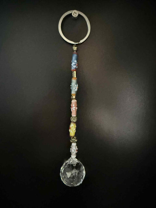 #6 Rainbow Flower Long Mini Suncatcher/Car Charm