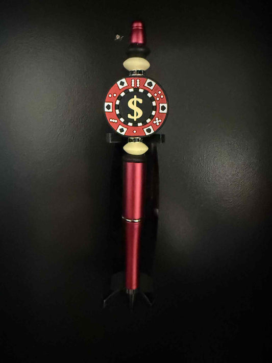 #2 Poker Chip Red Pen