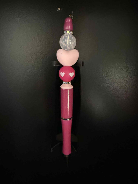 #4 Pink Girly Heart Pink Pen