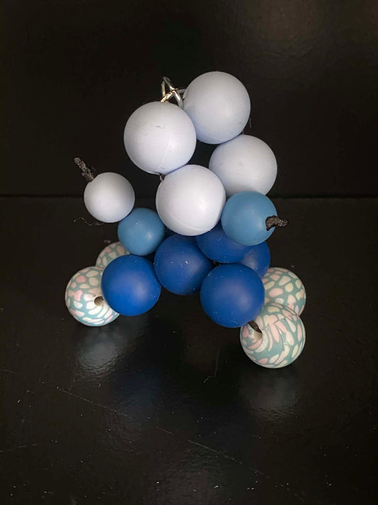 Blue Balloon Dog Keyring