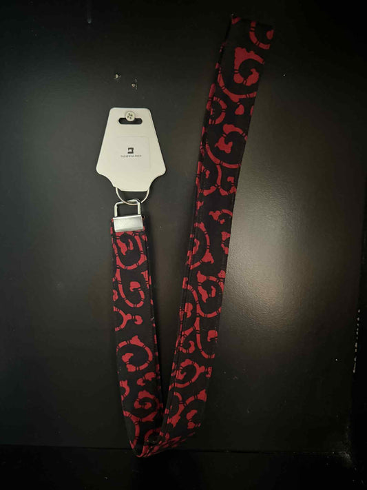 Black & Red Swirl Lanyard