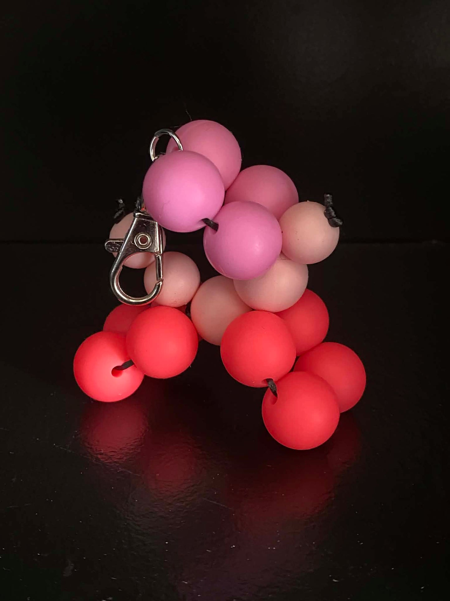 Pink Balloon Dog Keyring