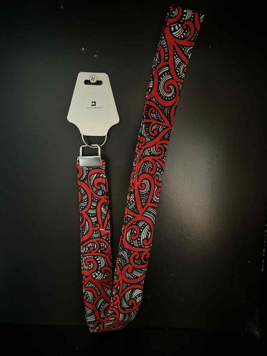 Red, White & Black Koru Lanyard