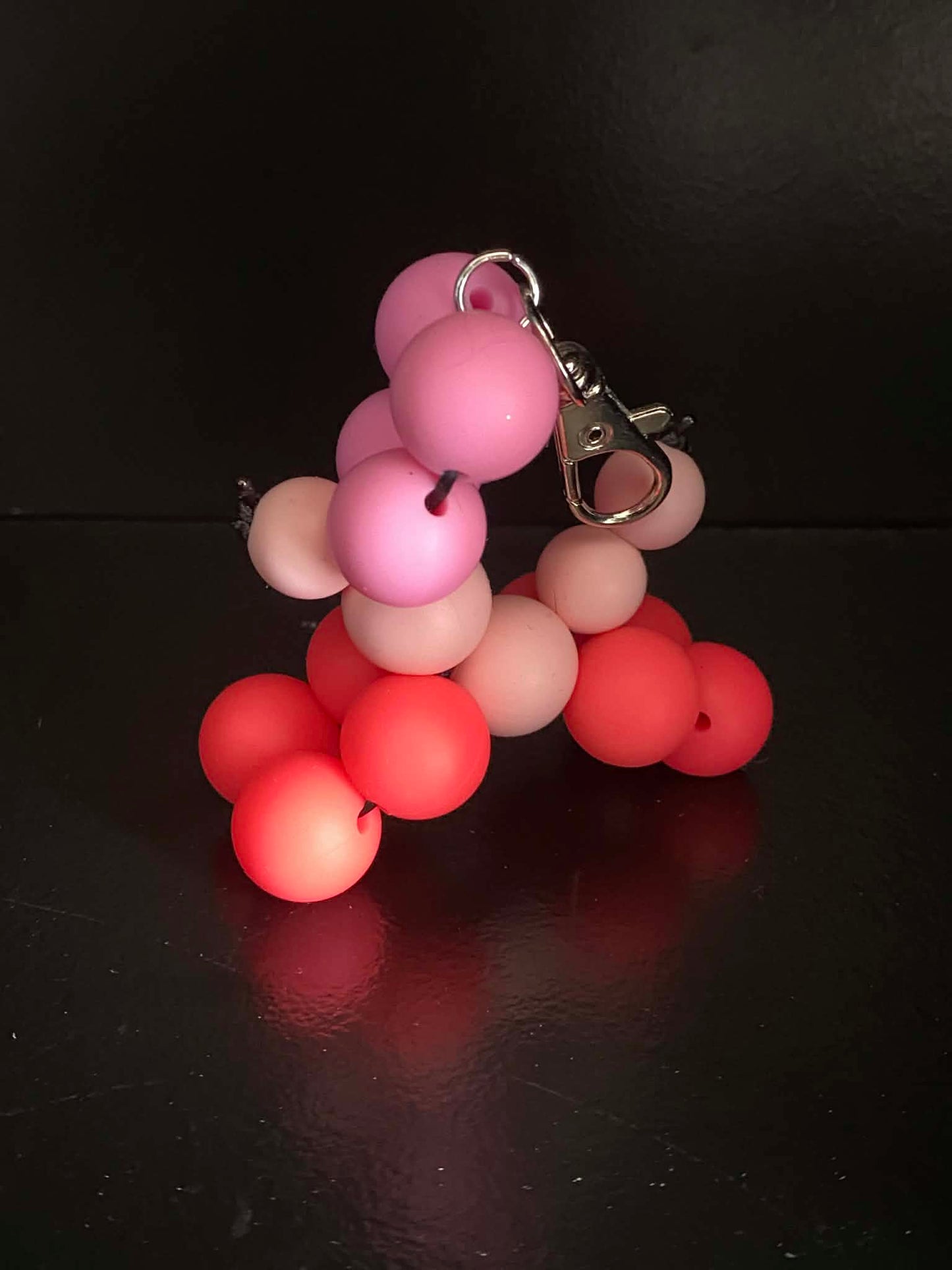 Pink Balloon Dog Keyring